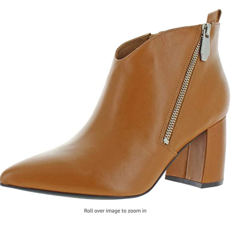 Retta Leather Block Heel Ankle Bootie